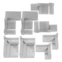 2 Sets Cabinet Angle Code Corner Plastic Bracket Shelf Brackets Cupboard for Shelves White Braces Abs