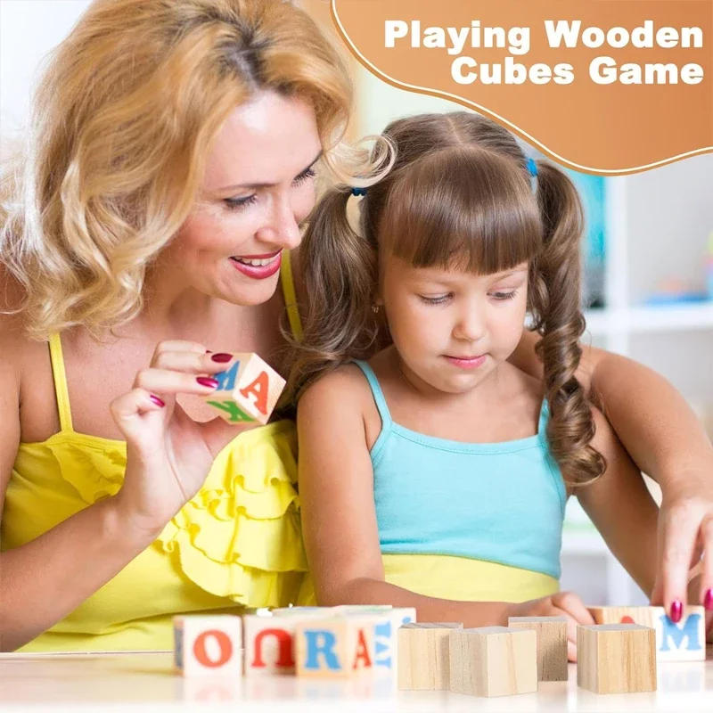 Description Picture 4 of item50pcs 15mm Unfinished Wooden Cubes, Natural Wood Cube Blocks Square Slices Cutouts for Arts, Crafts, and DIY Projects