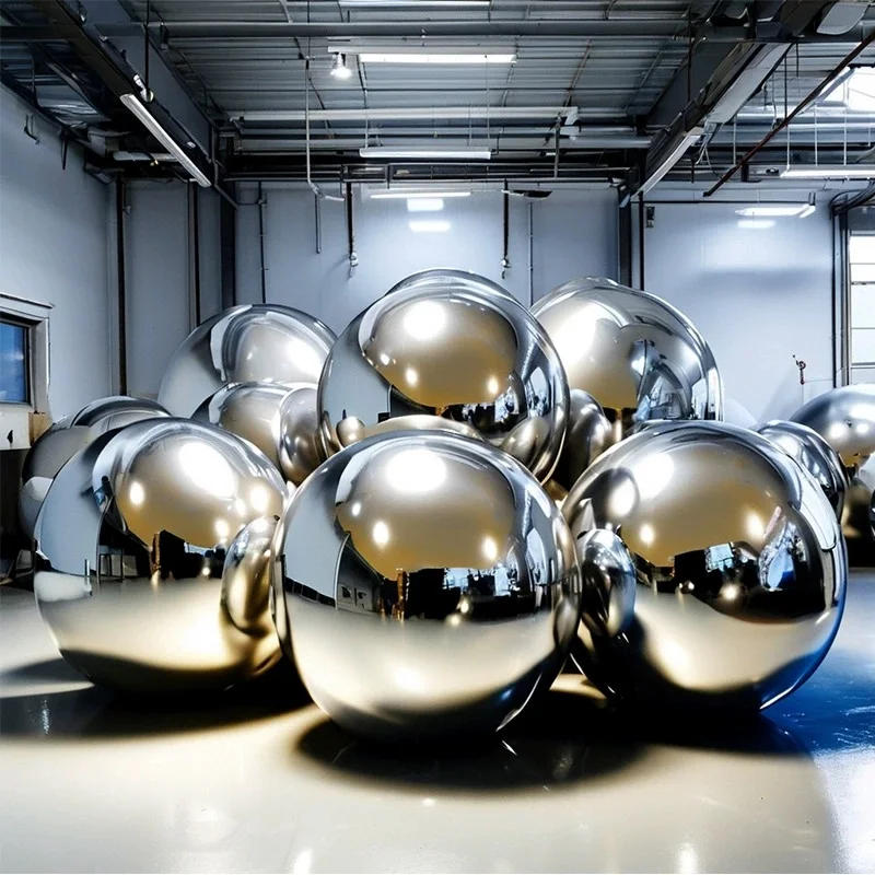 Description Picture 4 of itemHanging inflatable mirror ball giant  balloon for party family wedding opening decoration gold silver black color
