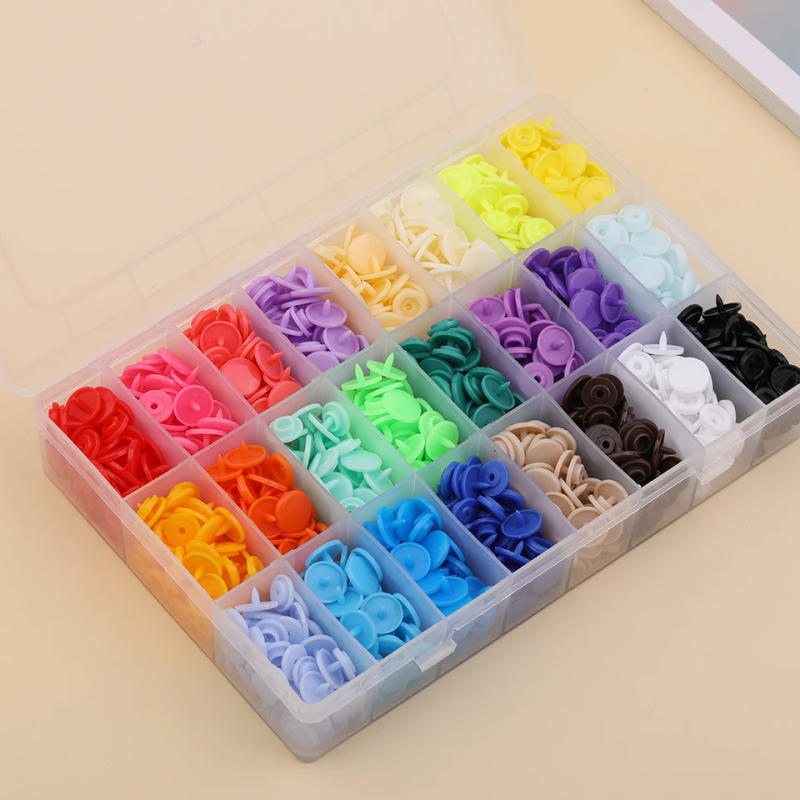 Description Picture 3 of itemKRABALL Multicolour Snap Clip Plastic Clothing Button or Pressure Nail Fastener With Storage Box DIY Sewing Tool Accessories