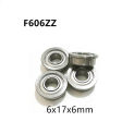 F606ZZ RF-1760ZZ 6x17x6mm Flange Bearings Miniature Deep Groove Ball Bearing With Lip