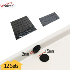 12 Sets Kitchen Furniture Cabinet Self-adhesive Damper Pad Size Of Silicone For Door Stopper Cabinet Door Bumper Of Various