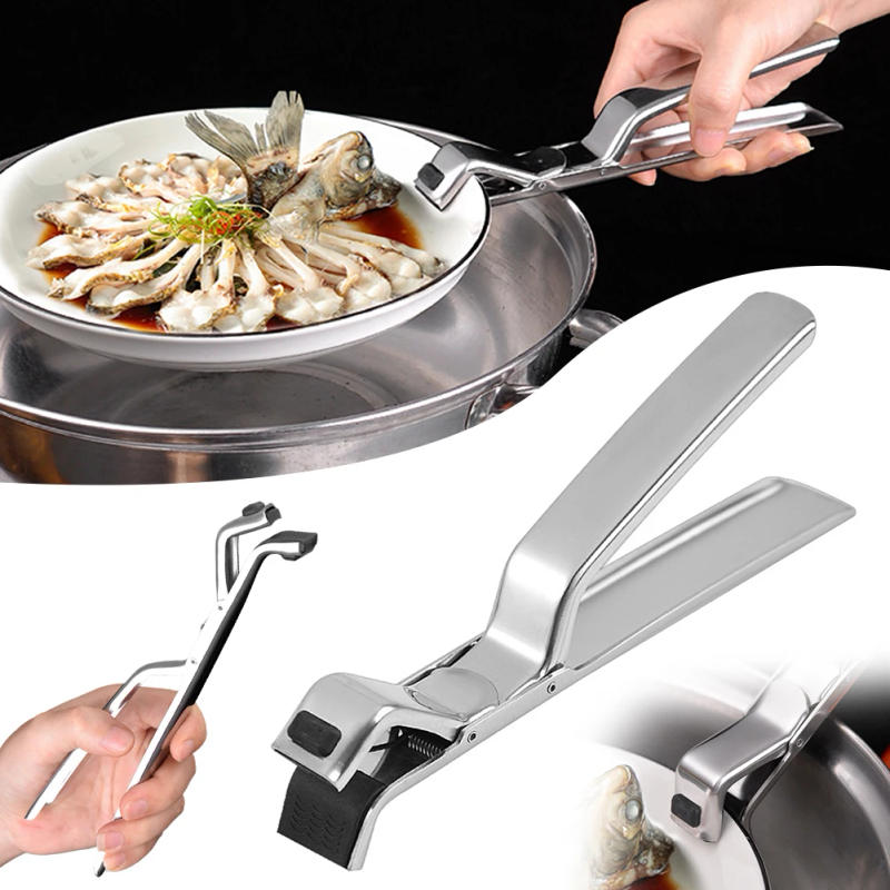 Description Picture 2 of itemMulti-Function Anti-Scald Bowl Clip Easy Laborâ€‘Saving Heat Resistant Long Handle Plate-Grippers Kitchen Tool For Hot Dish