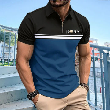 T-shirt Summer men's new letter Polo shirt