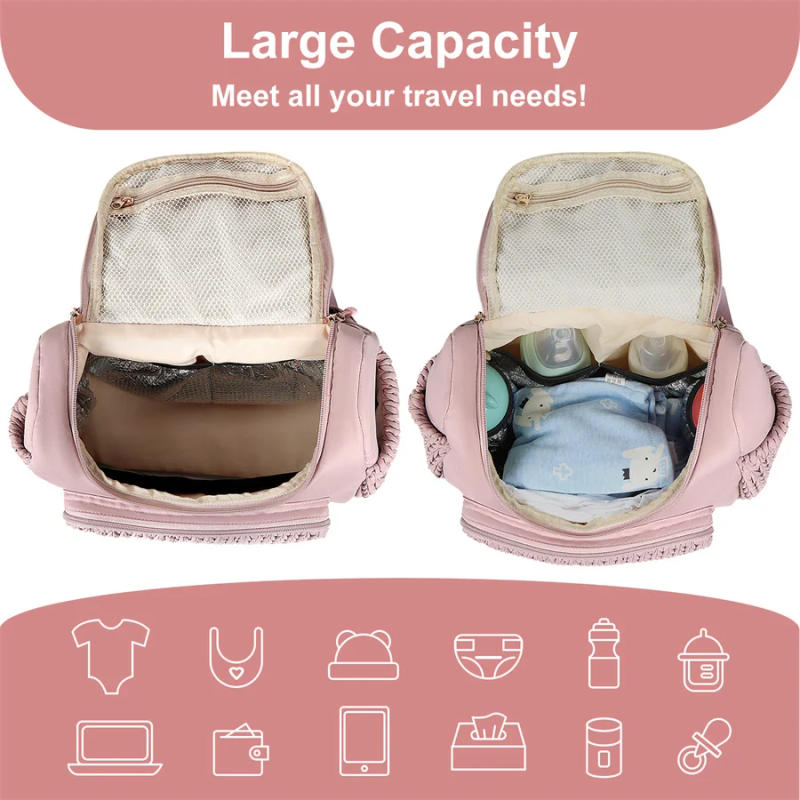 Description Picture 6 of itemMommy Bag Maternity Lightweight Large Capacity Outdoor Travel Bag Baby Stroller Hanging Bags Maternity Women Fashion Backpack