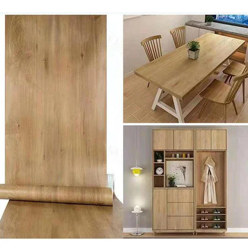 Description Picture 2 of itemWood Planks Grain Retro Faux Wood Wallpaper Roll Waterproof PVC Self Adhesive Wall Stickers Removable Vinyl Restaurant Wallpaper