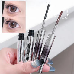 Metal Bar Type Head Mascara Waterproof Lasting Extra Volume Smudge-proof Curling Lengthening Eyelash Extension Eye Makeup Tools