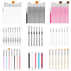Nail Brushes Set Professional Nail Supplies For Acrylic UV Gel Drawing Dotting Manicure Nail Art Design Tools Makeup Accessorie