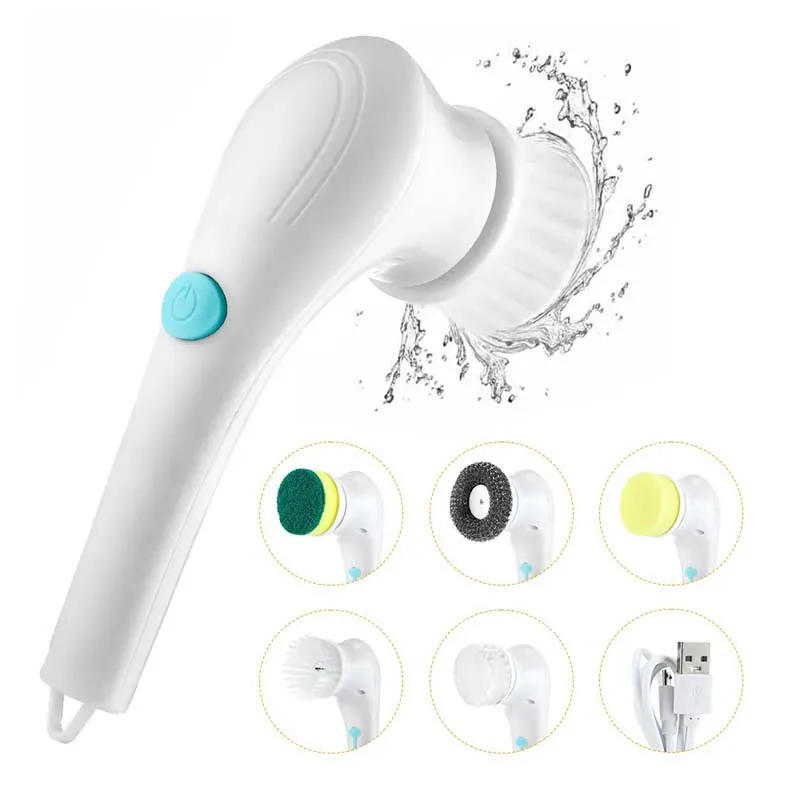 Description Picture 2 of itemUsb Rechargeable Kitchen Dish Washing Brush Sink Cleaner Bathroom Bathtub Clean Brush Spin Scrubber Electric Cleaning Brush