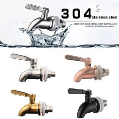 Stainless Steel Drink Water Dispenser Spigot Tap Thread Dia Nozzle For Wine Barrel Juice Beer Faucet Valve Switch