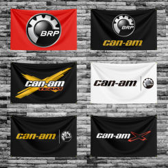 3x5 Ft Can AM BRPs Motorcycle Racing Flag Polyester Printed Cars Flags Banner Tapestry for Room Garage Decor