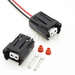 1 Set 2 Hole Auto Fuel Injector Wire Socket With Terminal Car Replacement Connector 6195-0043 Parts For VW Nissan