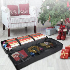 Christmas Gift Wrap Storage Bag Underbed Storage Organizer With Thicken Handles Xmas Wrapping Paper Storage Box