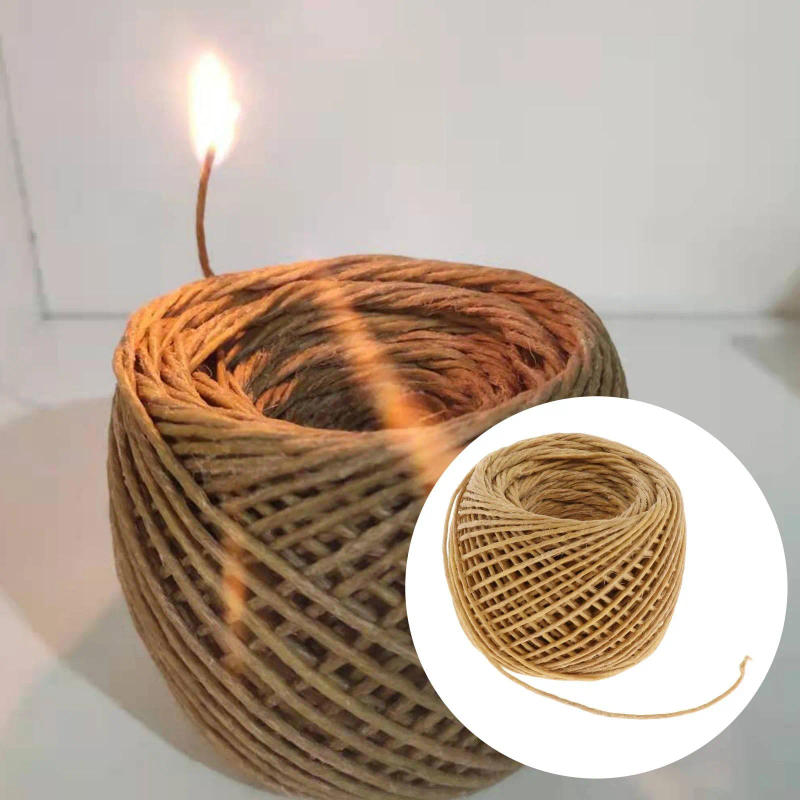 Description Picture 3 of item10m 1 Roll Beeswax Wicks Candle Accessory Organic Hemps Lampwick Well Coated Natural Beeswax For DIY Crafts Candle Stick Making