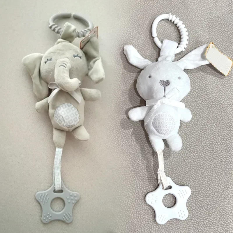 Description Picture 3 of itemInfant Toddler Rattles Toys for Baby Stroller Crib Soft Bear Bunny Style Pram Hanging Toys Plush Appease Doll Bed Accessories