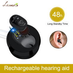CIC Hearing Aid Rechargeable High Power Sound Amplifier Digital Hearing Aids Invisible Waterproof Earphone For Deafness audifono
