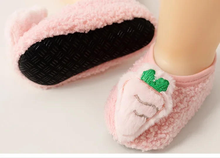 Description Picture 3 of itemWinter Warm Baby Slippers Toddler Plush Floor Sock Shoes Boys Girl Children Soft Anti-slip Walking Shoes Indoor Home Kids Shoes