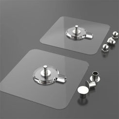 10/20 pcs Pack Strong Adhesive Hooks Picture Frame Poster No Drilling Hooks Waterproof Kitchen Bathroom Accessories Screw Hooks