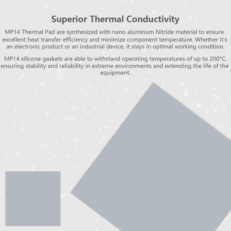 Description Picture 4 of itemNew MP14 Thermal pad 120x120mm 14.8W/mk GPU CPU SSD Laptop Heatsink Cooling thermal Pads Motherboard Silicone Grease Pad