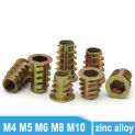 M4 M5 M6 M8 M10 Threaded Insert Furniture Screw In Wood Nut Inserts Fastener Nut