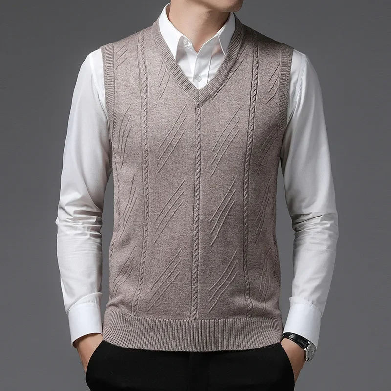 2024 New Spring Men's Vest Fashion Wool