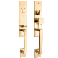 Stainless Steel 304 Stylish  Gold Villa Gate Entry Door Security Lever Handle Locks Luxury with Lock Cylinder