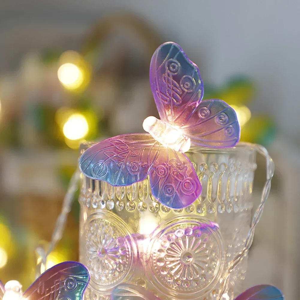 Description Picture 3 of item10/20 LEDs Butterfly Light String Led Fairy Light 1.5/3m Battery Holiday Garland for Christmas Wedding Festival Party Decoration