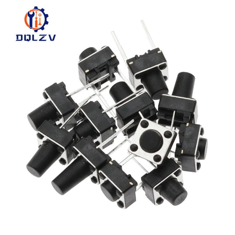 Description Picture 6 of itemTact Push Button Switch 12V Copper 2PIN DIP2 SMD Micro Switch 6X6X5 4.3 5 5.5 6 7 8 9 10 11 12 13 15MM TV Toys home use Button