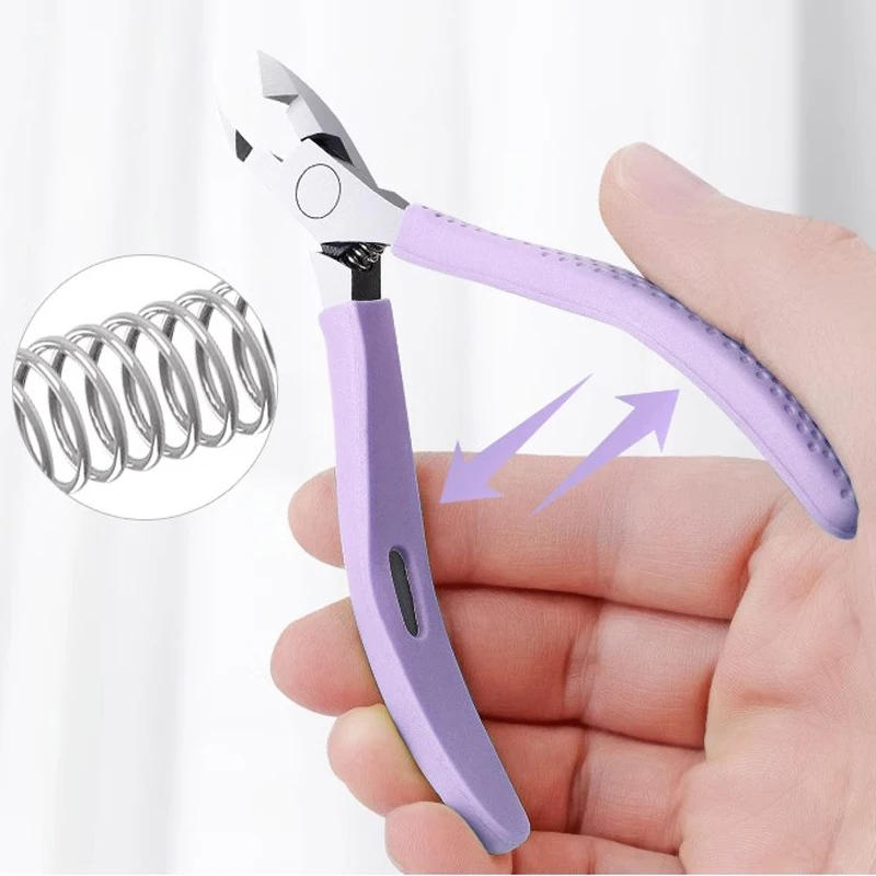 Description Picture 3 of itemNail Cuticle Trimmer Cuticle Nippers Scissors Cutter Remover Manicure Care Pedicure Tools Non-slip Silicone Handle