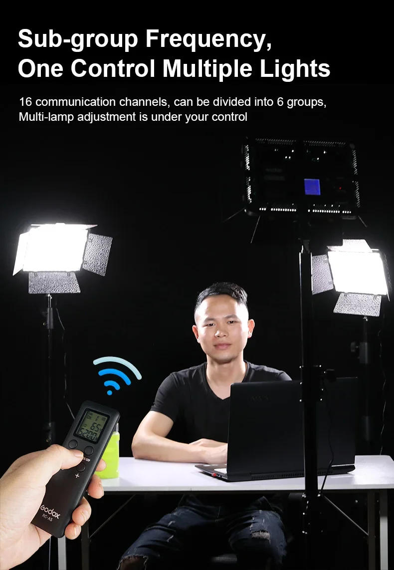 Description Picture 6 of itemGodox Wireless Remote Control RC-A5 RC-A5II RC-A6 RC-R9 For Photography Led Video Light SL-60W SL-100W SL-150W SL-200W