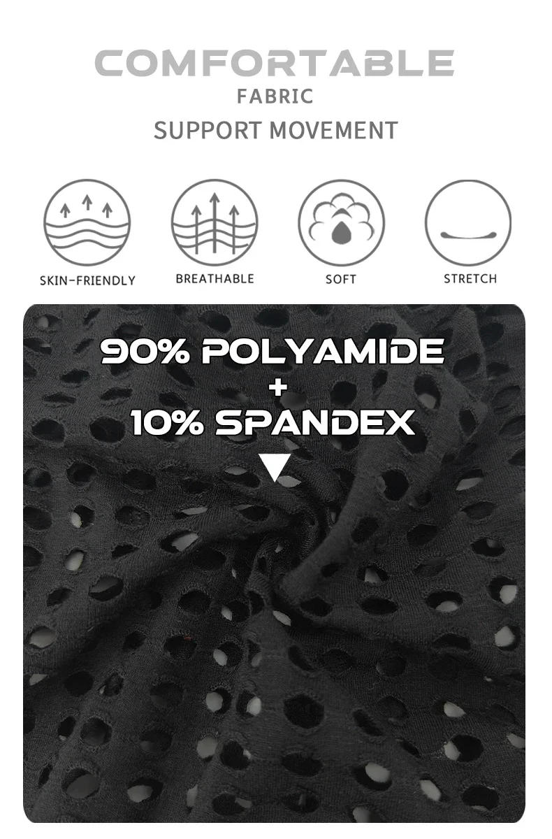 Description Picture 6 of itemHot Sale Men's Mesh Boxer Shorts Large Net Design Comfortable European Style Underpants