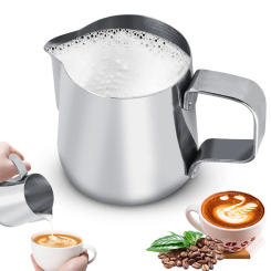 350-1L Coffee Milk Frothing Jug Latte Art Milk Frother Pitcher Stainless Steel Measurement Jug Espresso Barista Tool Coffee Cup