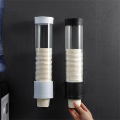 Disposable Paper Cups Dispenser Wall-mounted Plastic Water Dispenser Cup Holder Cup Container Paper Cup Frame Home Organizer