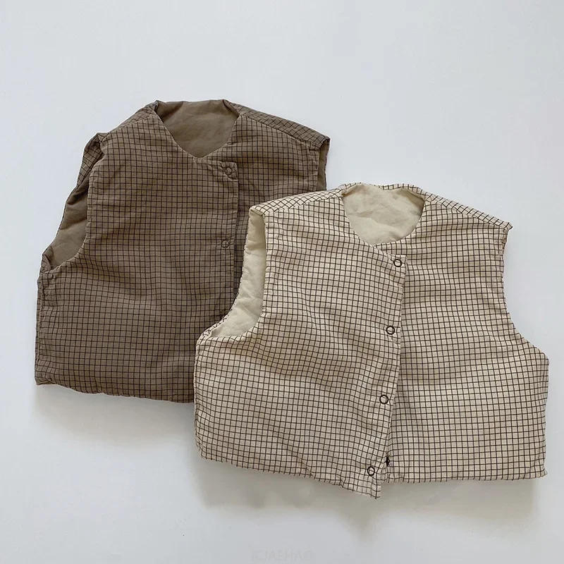 Description Picture 4 of itemGirls Winter Clothes Boys Sleevless Jacket Toddler Baby Kids Single Breasted Vest Coat Children Outwear Waistcoats New Autumn