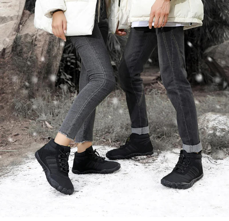 Description Picture 3 of item2024 Snow Boots Waterproof Men Winter Shoes Barefoot Ankle Boots Couple Snow Shoes Outdoor Hiking Shoes Fur Warm Plush Boots