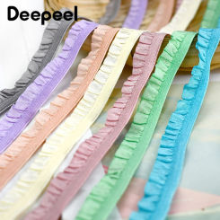 5/10/20M 10mm Ruffled Elastic Rubber for Clothes Lingerie Stretch Ribbon Slingback Elastics Band Shoes Lace Elasticity Webbing