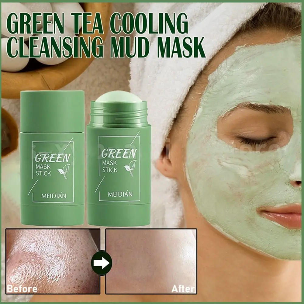 Description Picture 2 of itemGreen Tea Mask Stick Remove Blackheads Acne Deep Cleansing Purifying Clay Mask Oil Control Solid Mask Moisturizing Skin Care