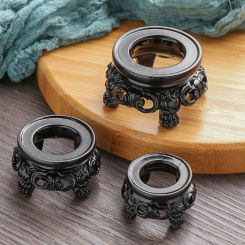 Carved Crystal Ball Base Holder Resin Display Support Photography Props Stand Sphere Egg Stone Desktop Ornament Home Decor