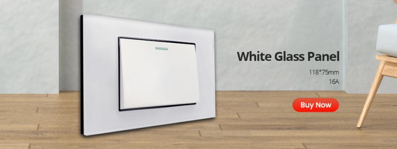 Description Picture 4 of itemWallpad Black Tempered Glass Panel 1 2 3 4 Gang Reset Intermediate Wall Light Switch Brazil EU US Socket Rocker Button 118*75mm