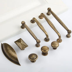 Vintage Antique Furniture Handles Zinc Alloy Cupboard Wardrobe Drawer Pulls Kitchen Shoe Cabinet Door Knobs Hardware