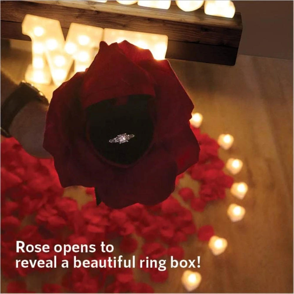 Description Picture 5 of item2045PCS Marry Me Letters Proposal Decorations Will You Marry Me LED Sign Rose Petals LED Candles for Proposal Engagement Wedding