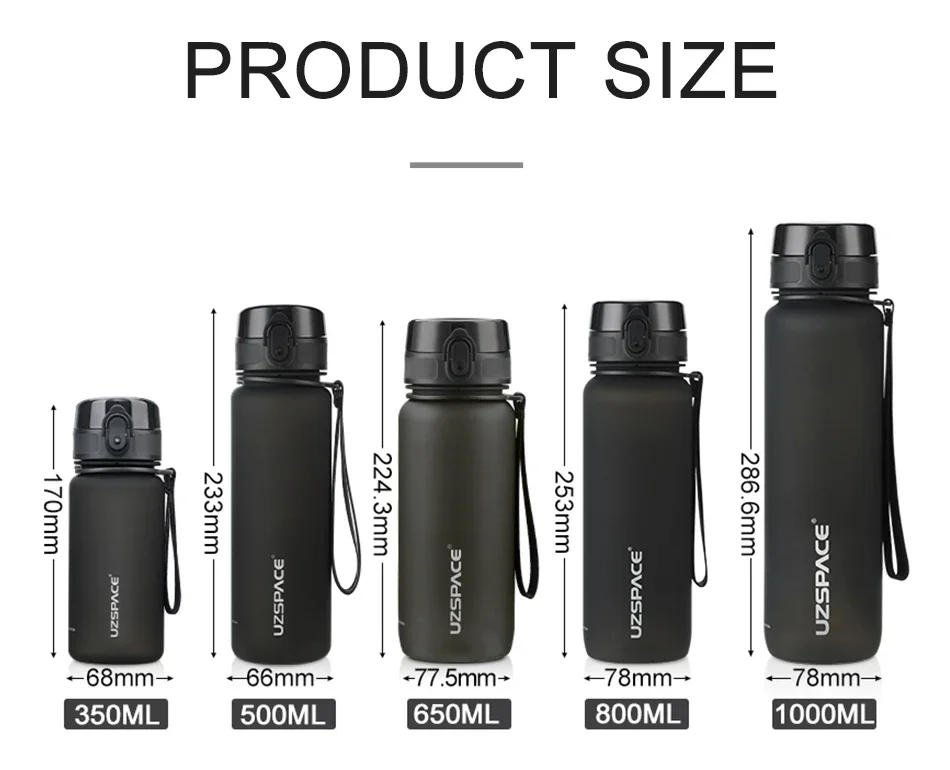 Description Picture 6 of itemHot Sale 500/1000ML Sports Water Bottle Shaker Outdoor Travel Portable Leakproof Drinkware Tritan Plastic Drink Bottle BPA Free