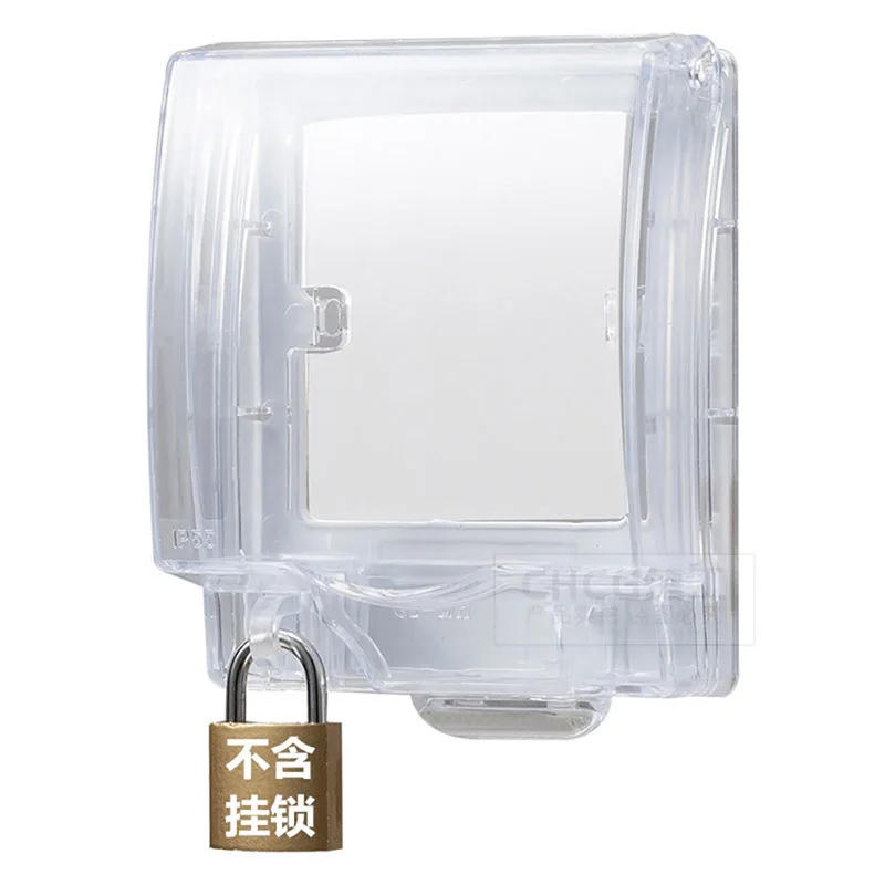 Description Picture 4 of itemLockable Wall-mounted Socket Waterproof Dustproof Box Outdoor 86 Type Switch