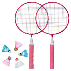 3~12Years Children Badminton Rackets Lightweight Sturdy Double Racquets Shuttlecocks Indoor Outdoor Sports Parent Child Game