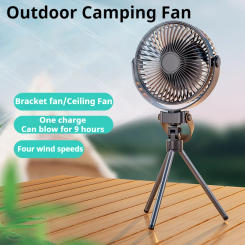 6 in clip electric fan, mini portable,four speed, rechargeable function,hanging/handheld/desktop three modes 720 degrees rotat