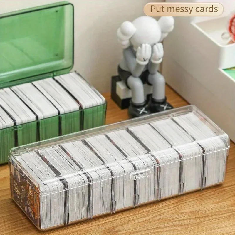 Description Picture 5 of item1pc Transparent Hot Trading Card Deck Box Large Capacity Container Card Organizer Storage Collectible Game Card Cases