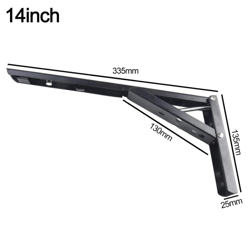 Description Picture 4 of itemAdjustable Wall Mounted Triangle Folding Angle Bracket Bench Table Shelf Bracket Furniture Heavy Support Hardware 8/10/12/14Inch