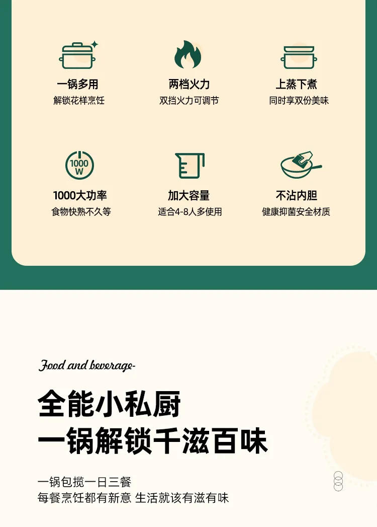 Description Picture 4 of itemElectric Cooking Pot Steel Stainless Steel Non-stick Electric Heating Pot Student Dormitory Household Steamed Electric Hot Pot