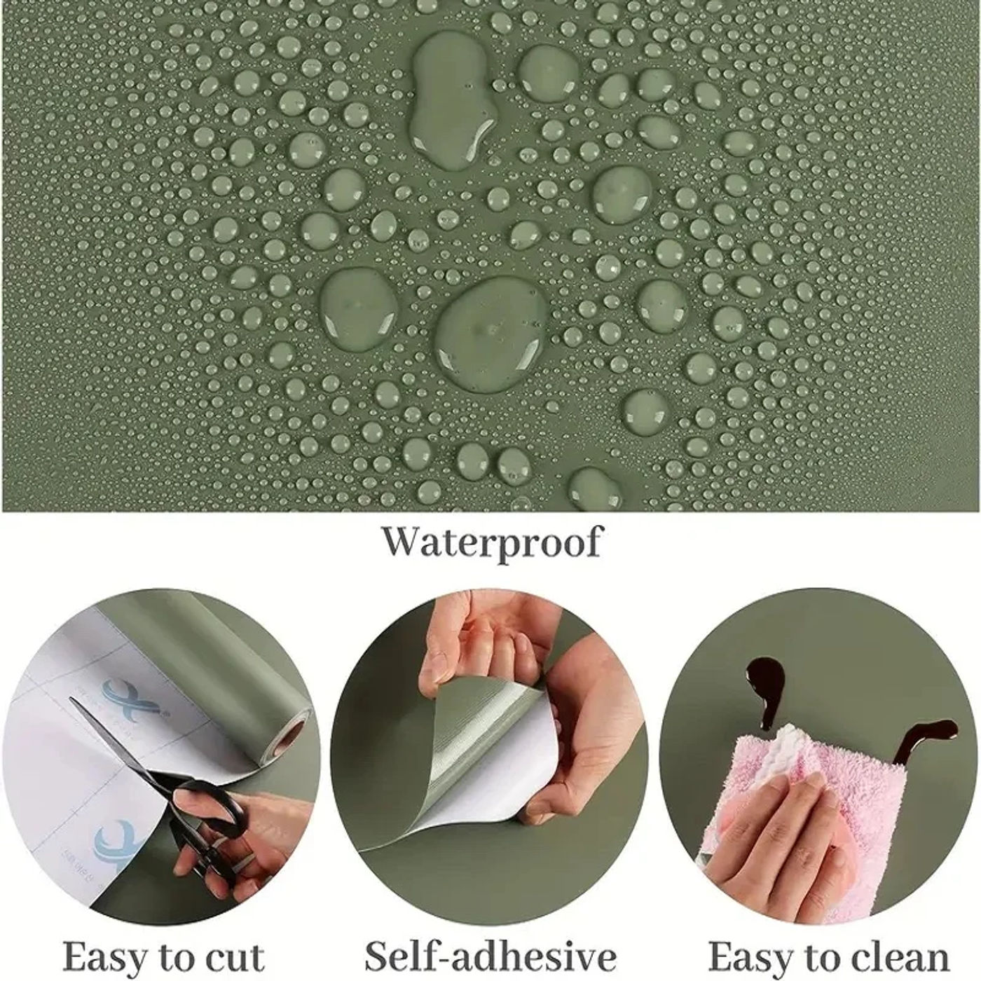 Description Picture 3 of itemElf-Adhesive Wallpaper, Matte Self-Adhesive Contact Paper, Peel And Stick, Waterproof Removable Living Room Kitchen Bedroom Dorm