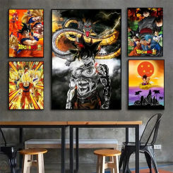1pc Anime Dragon Ball Poster Poster Stickers Art Wall Murals Decor Game Room Decor Gifts Kawaii HD Painting Cat Cars